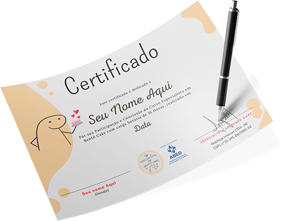 Certificado Bento Cake Mockup