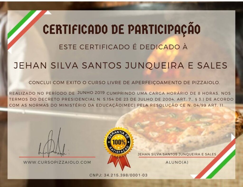 Pizzaiolo Certificado