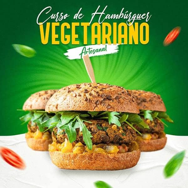 curso de hamburguer vegetariano artesanal