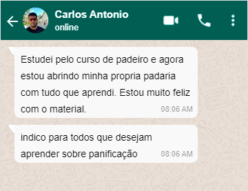 depoimento 5 curso de padeiro